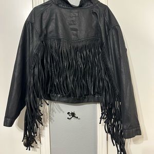 Wrangler black fringe jacket